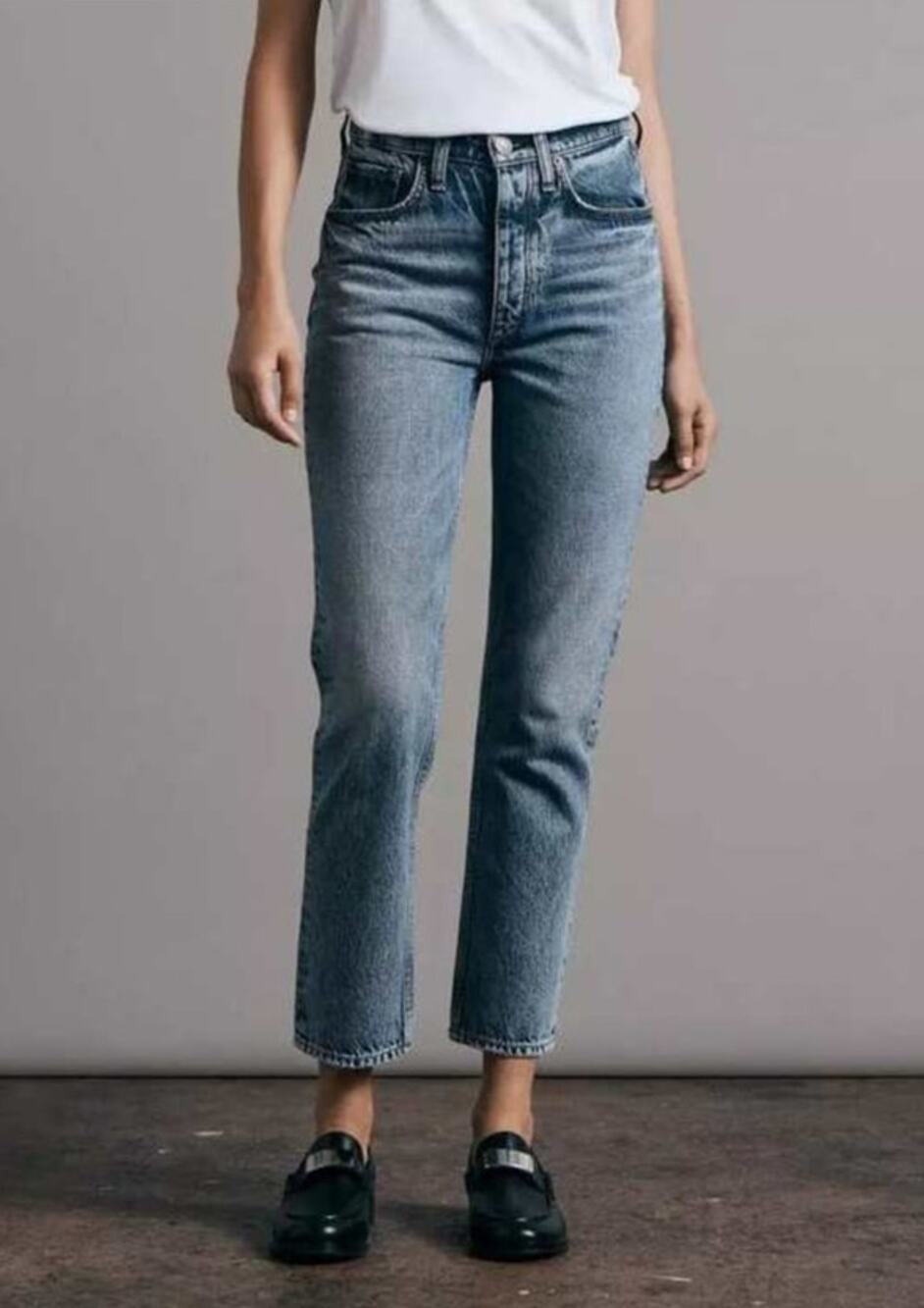 Rag & Bone Womens  Nina High Rise Dillon Ankle Cigarette Jeans USA Made Size 25